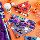 Amylove 120 Pcs Halloween Dog Bandanas Bulk Holiday Triangle Dog Pack Puppy Kerchief Bandana Adjustable Pet Scarf for Pet Cat Costume Accessories Decor(Skeleton)