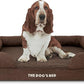The Dog’s Bed, Large Brown Plush 36x27, Memory Foam, Pain Relief: Arthritis, Hip & Elbow Dysplasia, Post Surgery, Lameness, Supportive, Calming, Waterproof Washable Cover, Veterinary Approved