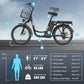 Caroma Electric Scooter with Seat, 48V Removable Battery E-Bike, Up to 30Miles&20MPH, 500/800/1200W Motor, 20" Fat Tire Adult Electric Bicycles for Commuting with Basket