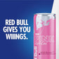 Red Bull Pink Edition Energy Drink, Wild Berries, 12 fl. oz., Pack of 4 cans, with 80mg Caffeine, Taurine & B Vitamins