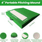 4" Pitching Mound, Baseball Pitcher's Mound with Carry Handle and Regulation Pitching Rubber, Baseball Pitching Training Equipment 30x30x4 Inch for Indoor and Outdoor