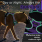 Eagloo Dog Harness for Large Dogs, No Pull Service Vest with Reflective Strips and Control Handle, Adjustable and Comfortable for Walking, No Choke Pet Harness with 2 Metal Rings, Purple & Green, L