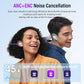 Wireless Earbuds, Bluetooth 5.4 Headphones with Multifunctional Touch Screen, 48H Bass Stereo Ear Buds with ANC/ENC Noise Cancelling/Transparency Mode, IPX7 Earphones with 5 EQ Modes, White