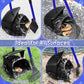 Lukovee Dog Pooper Scooper, 37.4" Long Adjustable Metal Handle Swivel Bin & Rake & Spade Kit with 20 Poop Bags, Portable Dog Non-Breakable Poop Scooper for Gravel Yard Lawn Grass, Blue
