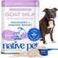 Native Pet Goat Milk for Dogs - Organic Goat Milk Powder for Dogs and Cats - Puppy Formula Dairy Replacement Packed with Protein & Vitamins for Immunity, Recovery & Growth for Active Pups - 60 Scoops
