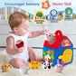 Baby Toys 6-12 Months, Barn with Stuffed Farm Animals, Montessori Toy for Babies, Sensory Toys for Toddlers 1-3, Portable Baby Farmhouse Toy, Birthday Gift for Infants & Toddlers