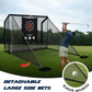 Golf Cage Practice Hitting Net,10x7ft Heavy Steel Frame with 2 Net Side Barriers,for Backyard Driving Chipping Swing Training, Home Range for Indoor& Outdoor.
