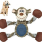 Dog Toys for Large Dog - Plush Squeaky Medium & Small Dog Toys - Stuffed Animals Puppy Toys - Funny Cute Dog Toys for Dog Birthday Presents (Monkey)