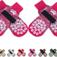 EXPAWLORER Anti Slip Dog Socks to Prevent Licking Paws, Dog Shoes for Hot Pavement, Dog Booties for Small Medium Large Senior Dogs, Traction Control Boots & Paw Protectors for Hardwood Floors Rose