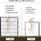 Dog Playpen 32 inch 12 Panels Indoor Dog Pen for Medium/Small Dogs Heavy Duty Metal Dog Fence Outdoor for Yard, Puppy Playpen with Door Portable Pet Fence for RV Camping Yard