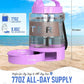 77oz Dog Travel Water Bottle, Large Portable Dog Water Bowl Dispenser, Leakproof Pet Drinking Bottle Dispenser for Hiking Camping Walking Travelling Beach Car Trips, No Spill, BPA Free,Purple