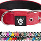 TSPRO Tactical Dog Collar 1.25 Inch Wide Thick Dog Collars with Heavy Duty Metal Buckle, Durable, Strong, Adjustable for Small Dogs (Red S)