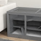 PawHut 45" Extra Large Wooden Hamster Cage, 3-Layer Chewproof Rat Cage with Opening Roof, Hut, Ramps, for Gerbil, Dwarf & Syrian Hamsters, Gray