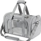 Roaringkitty Travel in Style: Portable Pet Carrier for Small Pets up to 15 Lbs- Airline Approved, Collapsible & Comfortable cat/Puppy Soft Sided Bag (Grey)