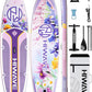 Inflatable Paddle Board 11 '* 34 "* 6" Extra Wide Sup Board, 420lb Capacity Paddle Board for Adults, Suitable for Sea and Lakes, 2+1Family Board