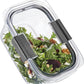 Rubbermaid Brilliance BPA Free Airtight Food Storage Containers with Lids, Set of 4 (4.7 Cup) Ideal for Lunch, Meal Prep, and Leftovers