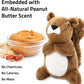 Playology Dog Toys | Plush Toy Squirrel Stuffed Animal for Dogs | Small Peanut Butter Scented Toy - Easy to Clean and Made from Non Toxic Materials