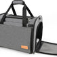 TWDEPART Cat Carrier Backpack - Multifunctional, Firm & Foldable with Roll-Up Shade, Breathable Design Includes Collapsible Bowl & Cushion (Grey)