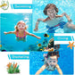 Kids Swim Goggles with Nose Cover, Snorkel Diving Mask Anti-Fog Anti-UV, Snorkeling Gear Swimming Goggles for Kids 3-14 2PCS
