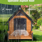 Large Dog House Outdoor Weatherproof with Porch, All-Metal Frame Chew-Proof Dog Kennel with Asphalt Roof, for Small Medium Large Dogs