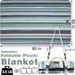 Waterproof Picnic Blanket 80" x 60" in Portable with Carry Strap for Beach Mat or Family Outdoor Camping Party, Park Blanket for Grass Park, Hiking, Travel, Concerts (Green&White, 80" x 60")