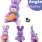 Hopearl Talking Singing Bunny Repeats What You Say Rabbit Musical Shaking Head Electric Interactive Animated Toy Speaking Plush Buddy Gifts for Toddlers, Purple, 15''