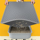 Cat Litter Mat - 23.2'' x 14.6'' Small Litter Trapping Mat, Easy to Clean Litter Box Mat, Waterproof, Urine-Proof, Non-Slip Kitty Litter Mats for Floor, Grey
