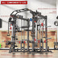 Smith Machine Power Rack Multifunctional Power Cage Deep Squat Rack Cable Crossover System Selectable More Training Attachment for Garage & Home Gym