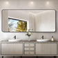72" x 30"Bathroom Mirror, Matte Black Wall Mirror with Metal Frame, Decorative Rectangular Vanity Mirror for Bedroom Bathroom Living Room Entryway (Horizontal/Vertical)