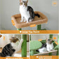 PETEPELA 56.3'' Tall Cat Tree for Indoor Cats, Cactus Cat Tower with Super Large Hammock (20''X16''), Sisal Covered Scratching Posts, Cozy Condo and Top Perch Green