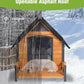 Large Outdoor Heated Dog House with Porch, All-Around Insulated Liner, Weatherproof Outside Dog House with Anti-Bite Metal Frame, Dog Kennel for Small Medium Large Dogs