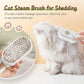 Cat Steam Brush for Shedding, 2025 New 3 in 1 Cat Brushes for Indoor Cats, Pet Steam Groomer Comb, Hair Water Brush Hair Removal Comb for Cats Dogs (Khaki)