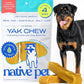Native Pet Yak Cheese Himalayan Dog Chews XLarge - Long Lasting Dental Sticks for Extra Large Breeds – 100% All Natural Himalayan Yak Chews – Cheese Bone for Aggressive Chewers - 3 Per Pack