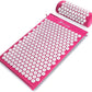 ProsourceFit Acupressure Mat and Pillow Set for Back/Neck Pain Relief and Muscle Relaxation, Large - Gray/Gray