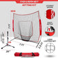 PowerNet Baseball Softball Practice Net 7x7 with Baseball Accessories for Practice Pitching, Batting & Fielding, Ball Caddy, Weighted Baseballs, Tee