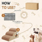 Romrol Dog Stairs Ramp for Beds Couches, Extra Wide Pet Steps with Durable Non-Slip Waterproof Fabric Cover, Dog Slope Stairs for Small Dogs and Cats or Pets Friendly, 3-Tiers, 13 Inch,Light Brown