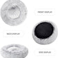 Love's cabin Calming Cat Bed for Indoor Cats, Anti-Anxiety Donut Round Dog Bed, Fluffy Faux Fur Washable Pet Bed for Small Medium Dogs and Cats,Grey,20in