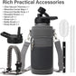 Insulated Water Bottle | Thickened Stainless Steel Vacuum Metal | Portable Sports Water Jug for Gym and Hiking with Straw, Carrier Bag, Handle Strap | BPA-Free 32 oz