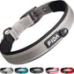 Fida Heavy Duty Dog Collar, Ultra Comfortable Soft Neoprene Padded, Adjustable Reflective Nylon Pet Collar with Durable Metal Belt Buckle for Medium Breeds (M, Grey)
