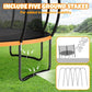 Trampoline 8FT 10FT 12FT 14FT 16FT, Outdoor Trampolines for Kids and Adults, Recreational Trampoline with Enclosure Net & Ladder, Round Trampoline ASTM Approved, 400/450LBS Weight Capacity