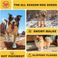Hcpet Dog Shoes for Large Dogs, Waterproof Dog Booties for Small Medium Dogs, Anti-Slip Dog Boots & Paw Protectors for Hot Pavement Winter Snow Hiking with Reflective Straps Khaki Size 4