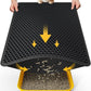 Cat Litter Mat - 23.2'' x 29.1'' Large Litter Trapping Mat, Easy to Clean Litter Box Mat, Waterproof, Urine-Proof, Non-Slip Kitty Litter Mats for Floor, Black