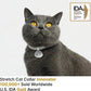 Safety Cat Collar and ID Tag Set - Elastic Quick Release Non Breakaway Personalized Anodized Aluminum Engraved Pet Name Tag, Lightweight for Kitten Small Large Cats