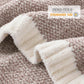 Snuggle Sac Heather Taupe Throw Blanket for Couch, Reversible Super Soft Knitted Blankets Warm Cozy Knit Fuzzy Plush Lightweight Throws for Sofa, Bed, Camping, Picnic, Taupe, 50x60 inches