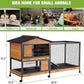 GUTINNEEN Rabbit Hutch Outdoor with Metal Surround Indoor Rabbit Cage with Wheels Bunny Cage Large Guinea Pig Cage for Small Animals with Tray