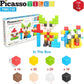 PicassoTiles 102pcs Pixel Magnetic Puzzle Cube 1” Pixel Mix & Match Toys with Ideabook STEM Education Learning Building Block Magnets Construction ToySet Stacking Creative Kit for Kids Age 3+ PMC102