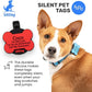 SiliDog AirTag Holder Silent Dog ID Tag – Personalized Engraved Silicone Pet Tag – Durable, Glow-in-The-Dark – Blue Bone