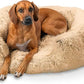 Best Friends by Sheri Shag Lounge Bed Calming Faux Fur Dog Bed, Taupe, Large 36" x 27"