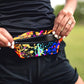 SPIbelt Running Belt for Women Men, Phone Holder for Running, Running Fanny Pack, Holder for Phone, Running Waist Pack, Adjustable Waist, [Fits All Phones]. Fuchsia with Black Zipper