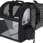 Pecute Pet Carrier Backpack, Dog Carrier Backpack, Expandable with Breathable Mesh for Small Dogs Cats Puppies, Pet Backpack Bag for Hiking Travel Camping Outdoor Hold Pets Up to 18 Lbs